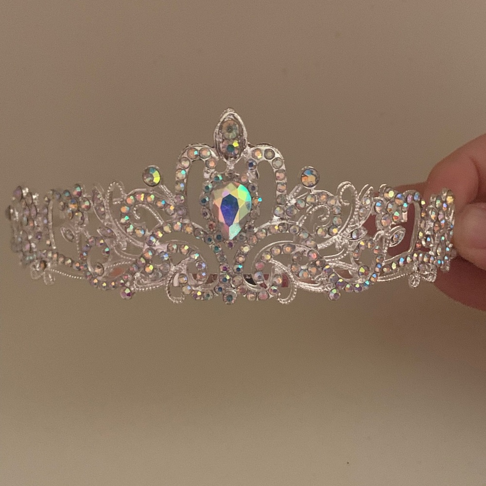 Iridescent Crystal Tiara - Picture 3 of 3